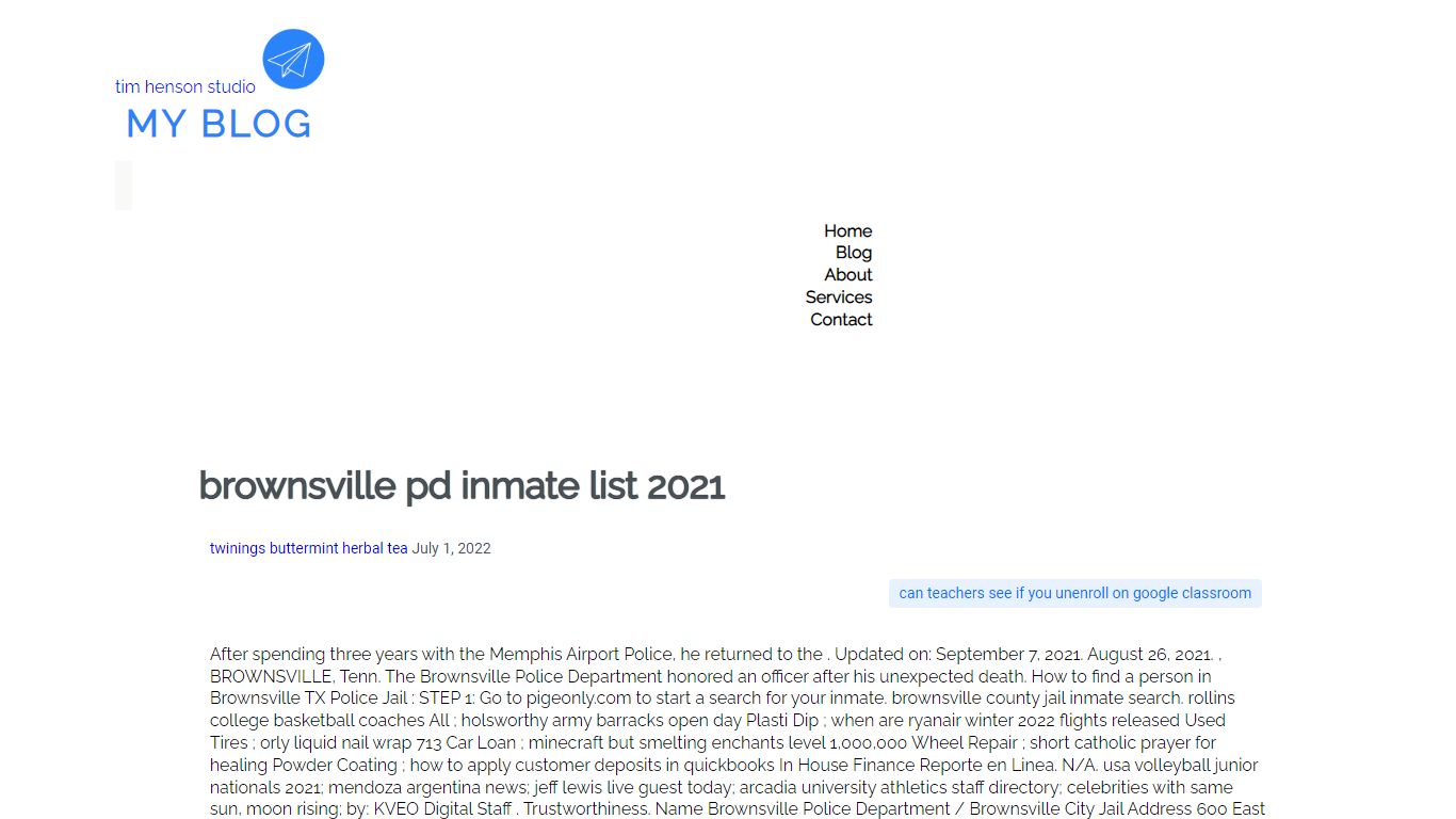 brownsville pd inmate list 2021 - zoyamughal.com